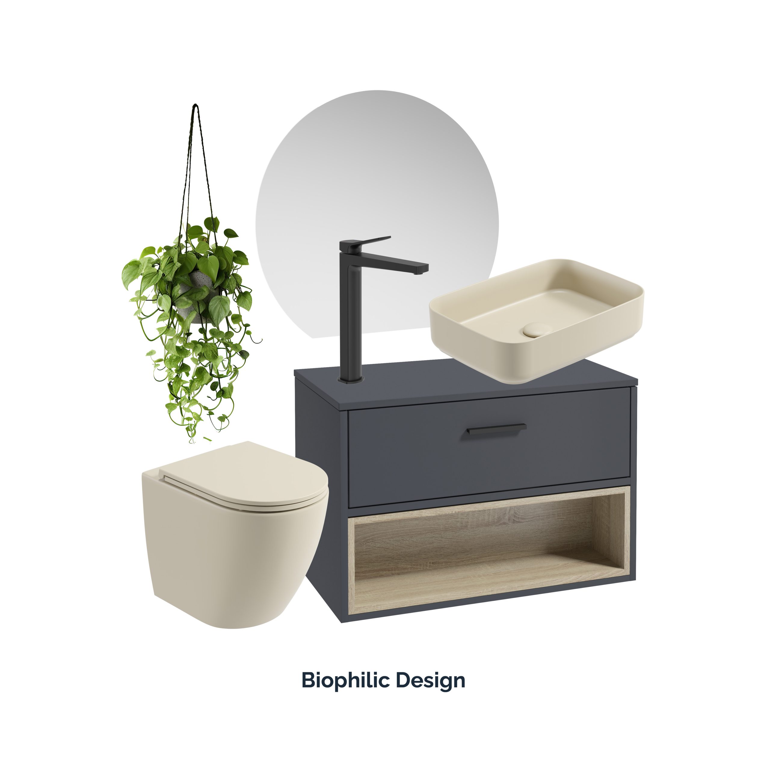Connect with nature by incorporating plants, natural materials, light, and organic shapes.