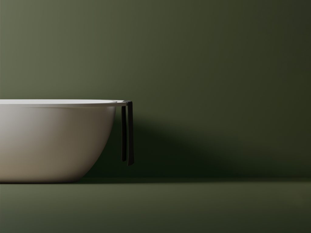 Gaia freestanding bath, fully recyclable bath, sustainable bathroom products, launching at KBB Birmingham