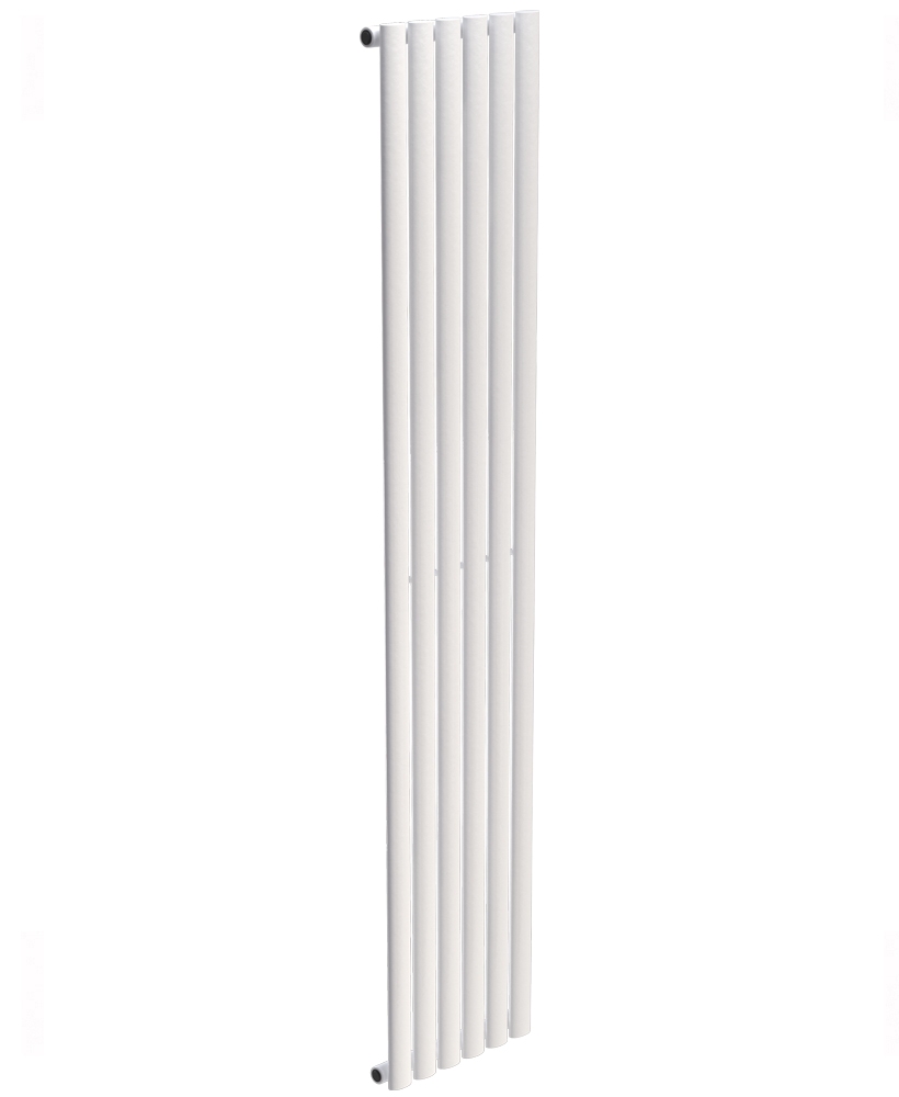 AMURA Elliptical Tube Vertical Designer Radiator 1800 x 360 Single Panel White