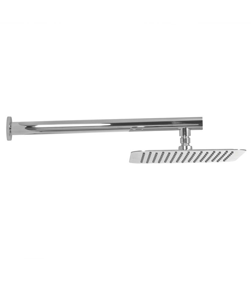 Cari Square 200mm Shower Head & 440mm Round Wall Shower Arm