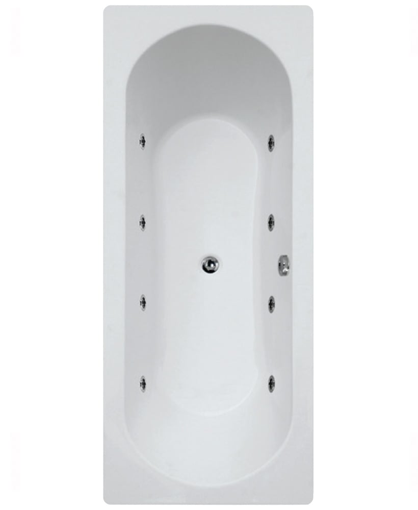 CLOVER  1800 x 800 Double Ended 8 Jet Whirlpool Bath
