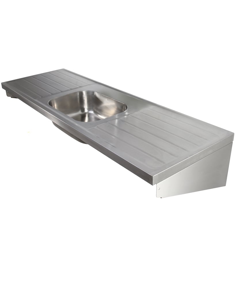 JERSEY HTM64 Sit-on Sink 1800x600mm Single Bowl Double Drainer 