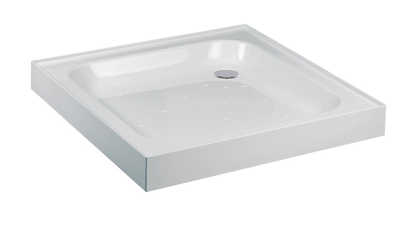 KRISTAL LOW PROFILE 760Square 4 Upstand Shower Tray  with FREE shower waste