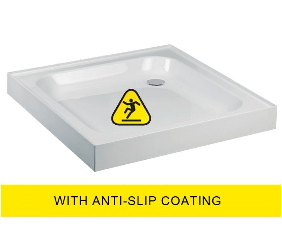JT ULTRACAST 1000 Square Shower Tray with Upstand - Anti Slip 