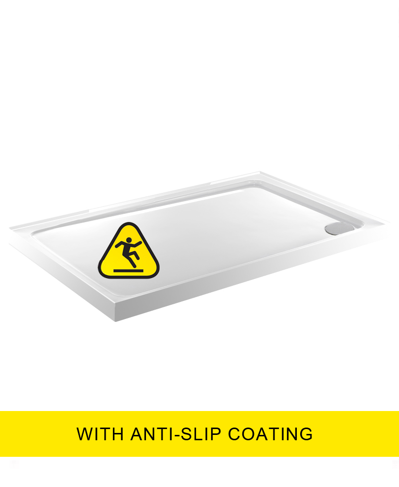 KRISTAL LOW PROFILE 1000X700  Rectangle Upstand Shower Tray  - Anti Slip  with FREE shower waste