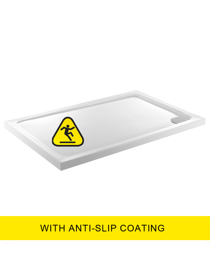 KRISTAL LOW PROFILE  1100x900 Rectangle Shower Tray - Anti Slip with FREE shower waste