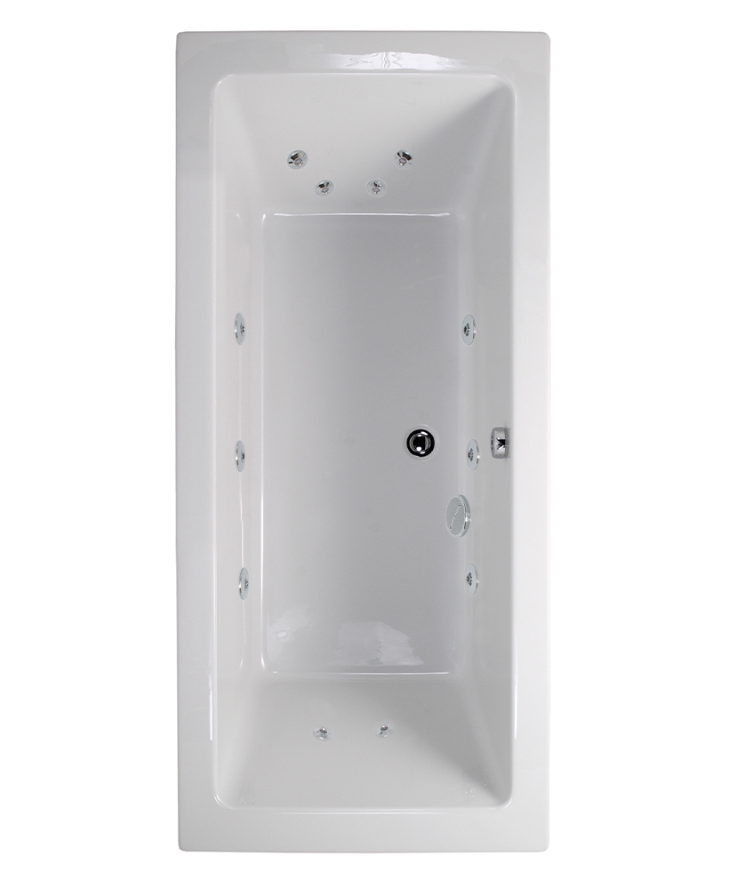PACIFIC Double Ended 1900x900mm 12 Jet Bath