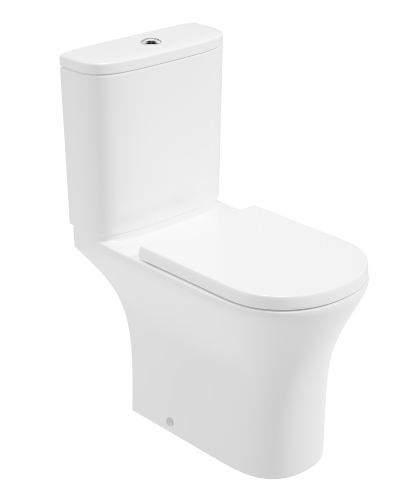 PENA Open Back Close Coupled Comfort Height WC with Delta Soft Close Seat