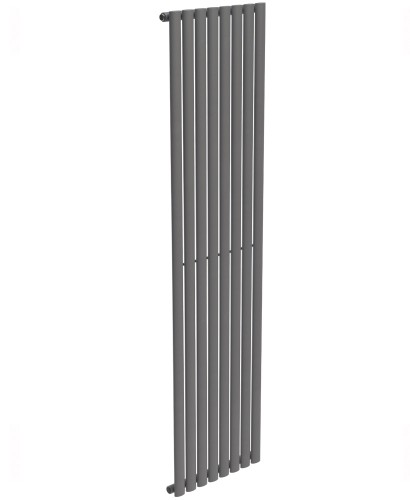 AMURA Elliptical Tube Vertical Designer Radiator 1800 x 480 Single Panel Anthracite