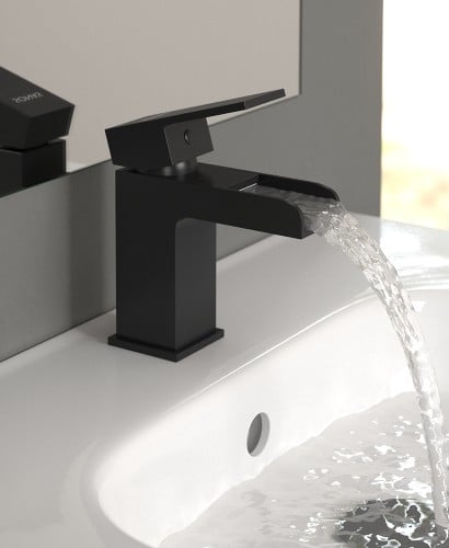 Bingley Black Mono Basin - Black Bathroom Sink Tapware