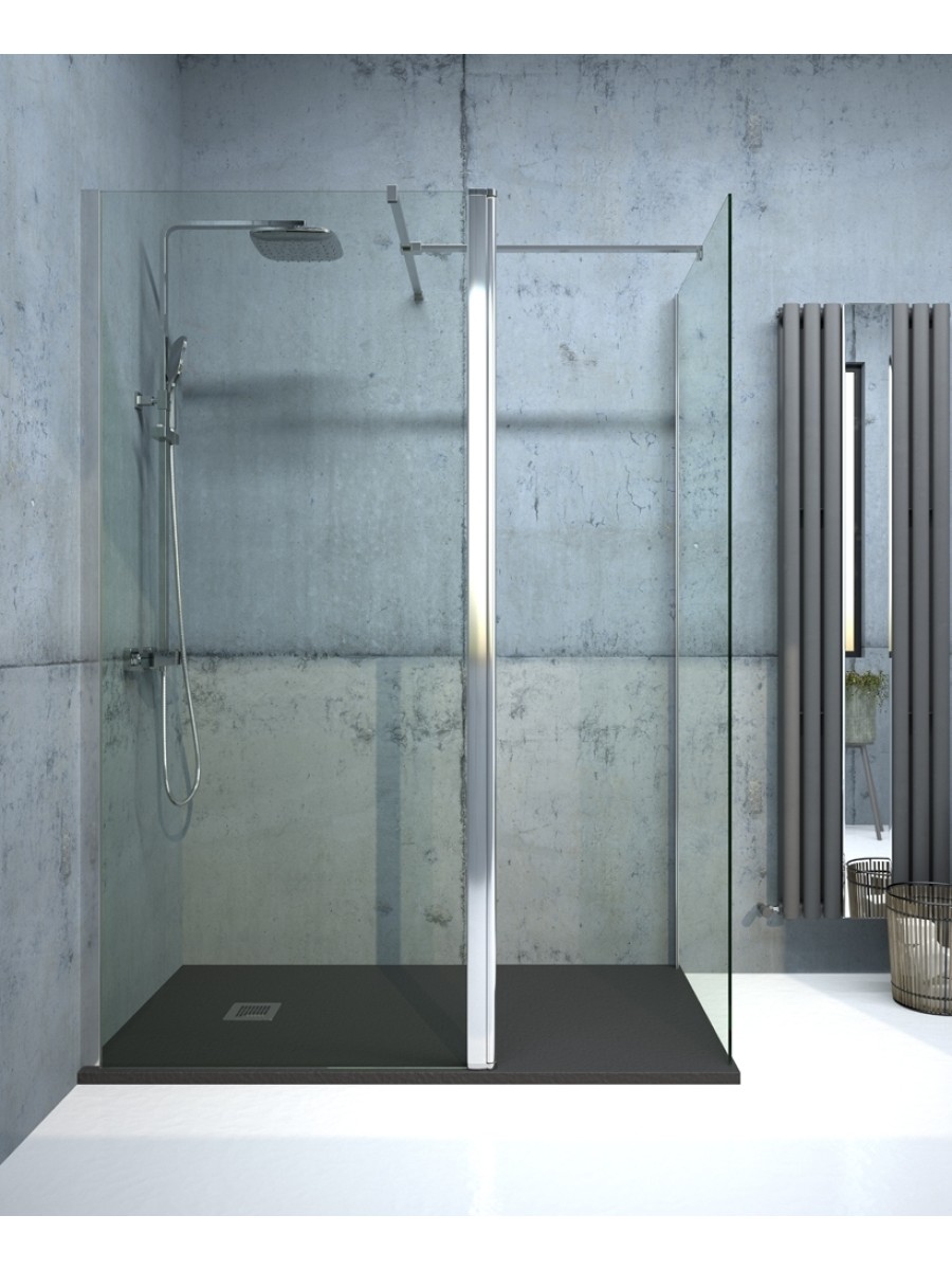Aspect 800mm Wetroom Panel - Chrome