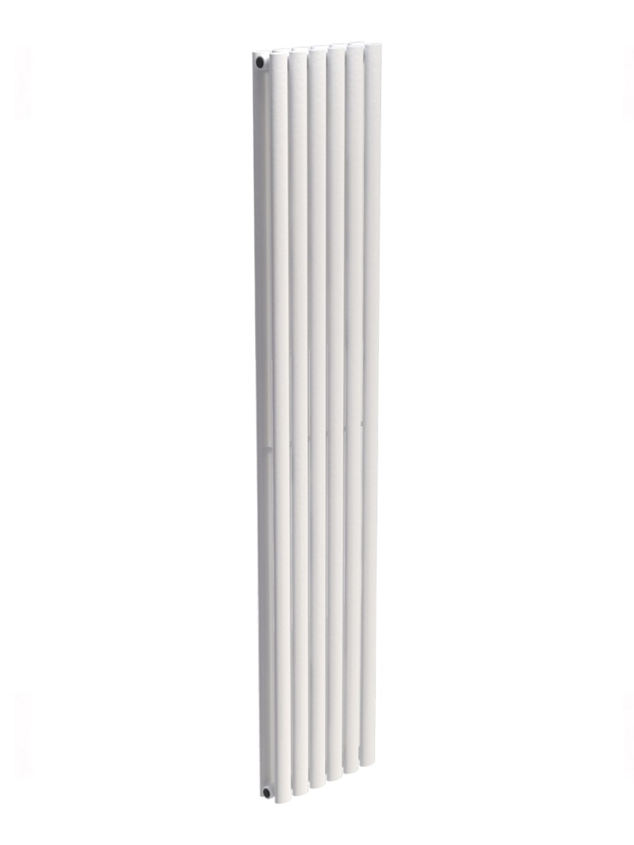 AMURA Elliptical Tube Vertical Designer Radiator 1800 x 360 Double Panel White