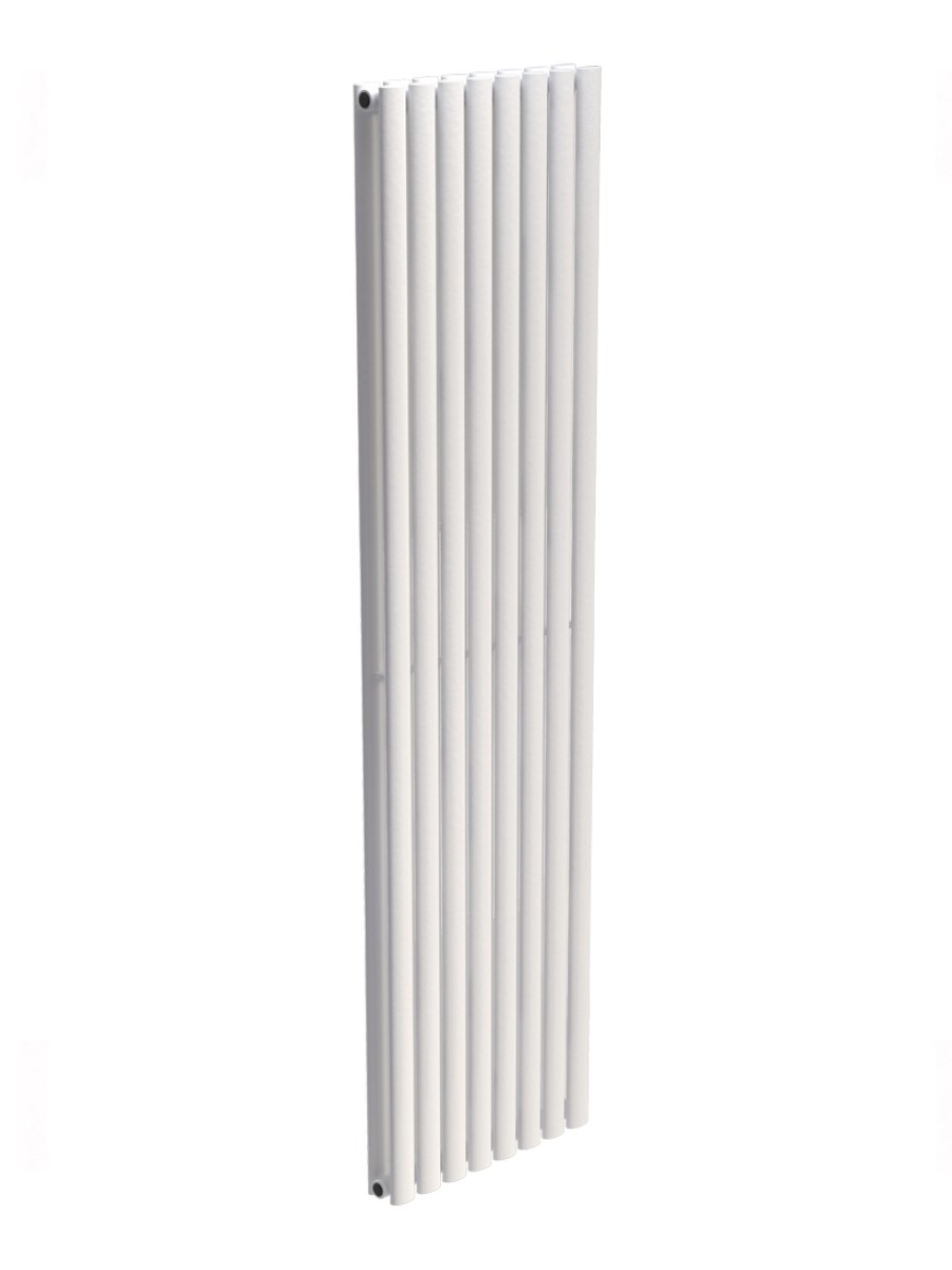 AMURA Elliptical Tube Vertical Designer Radiator 1800 x 480 Double Panel White