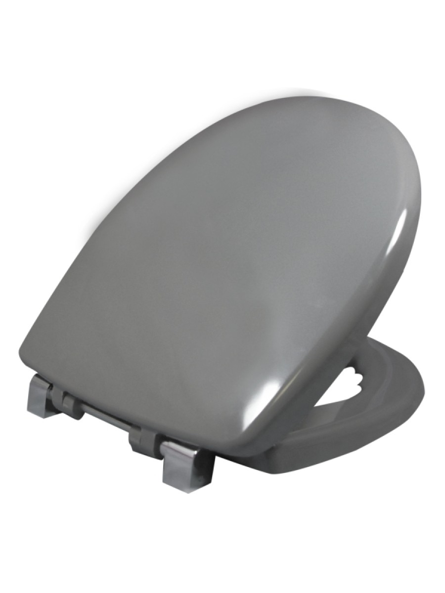 AVALON seat & cover grey metal top fix hinge
