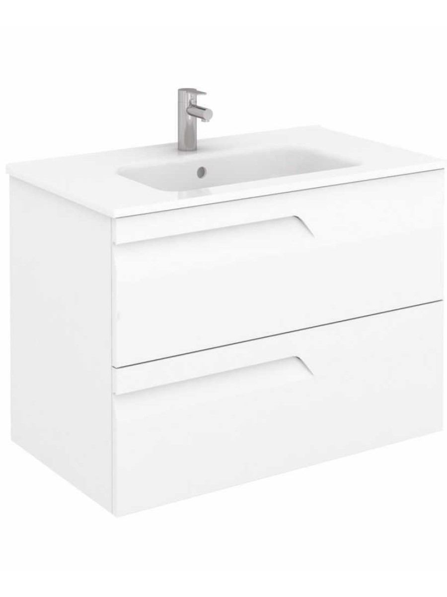 BRAVA 80 white vanity unit & slim basin