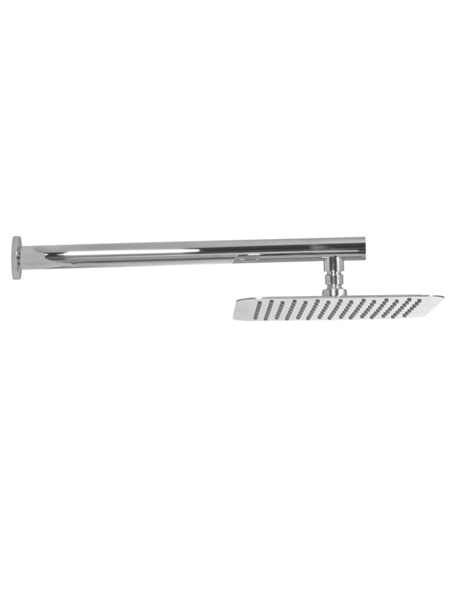 Cari Square 200mm Shower Head & 440mm Round Wall Shower Arm