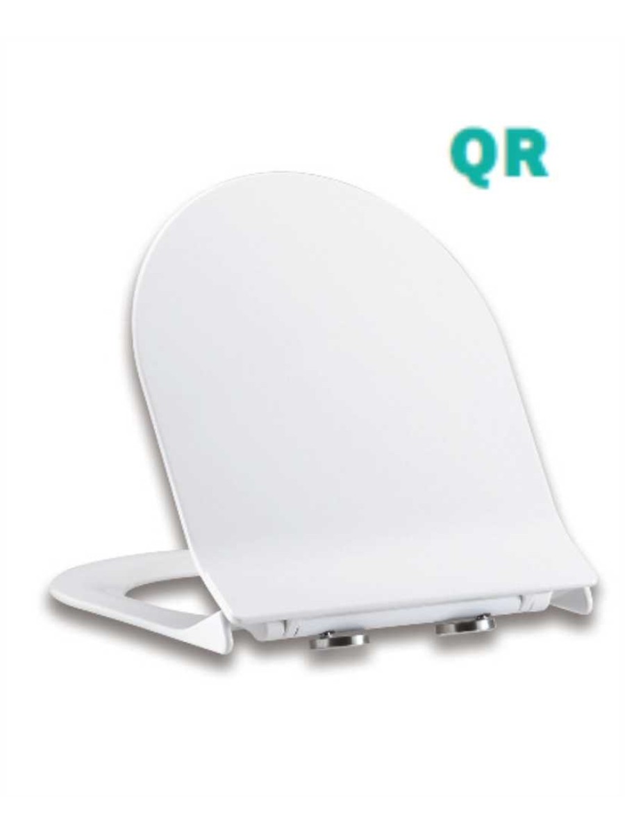 DELTA D Shaped Slim Toilet Seat with Soft Close Quick Release 