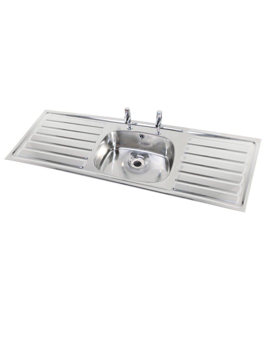 JERSEY HTM64 Sit-on Sink 1500x600mm Single Bowl Double Drainer   
