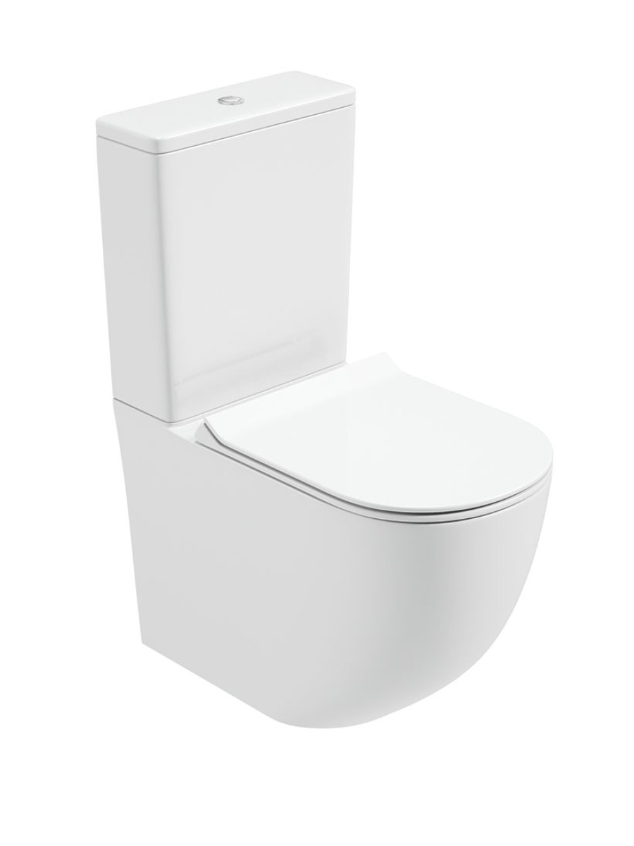 INSPIRE Fully Shrouded Rimless WC Pack - Slim Soft Close Seat