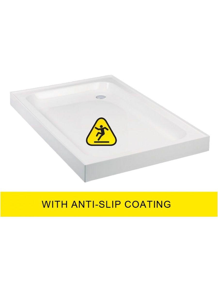 JT ULTRACAST 900x760 Rectangle Upstand Shower Tray - Anti Slip  
