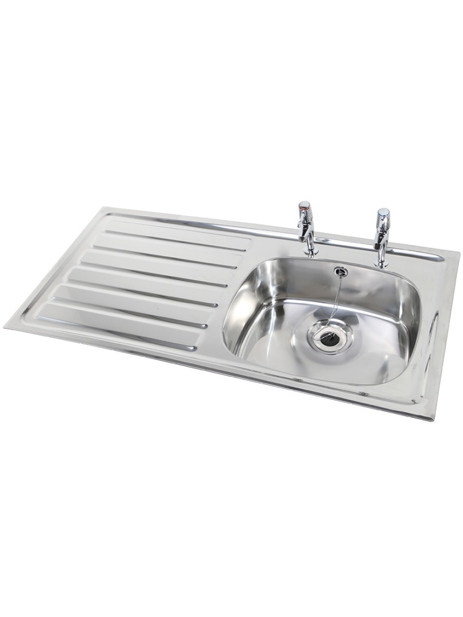 IBIZA HTM64 Inset Hospital Sink 1028x500mm Left hand Drainer 