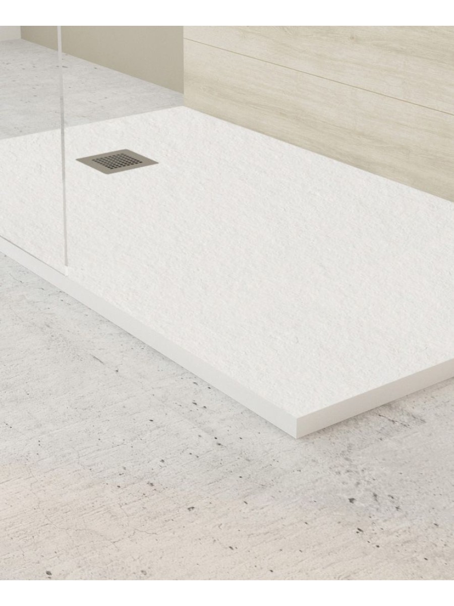 SLATE 2000 x 800 Shower Tray White - with FREE shower waste