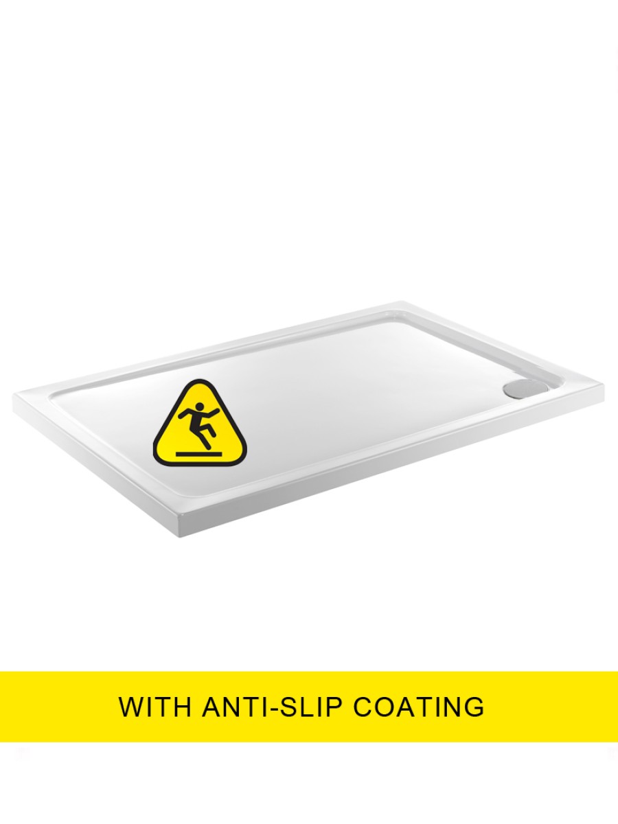 KRISTAL LOW PROFILE 1100x800 Rectangle Shower Tray -Anti Slip  with FREE shower waste