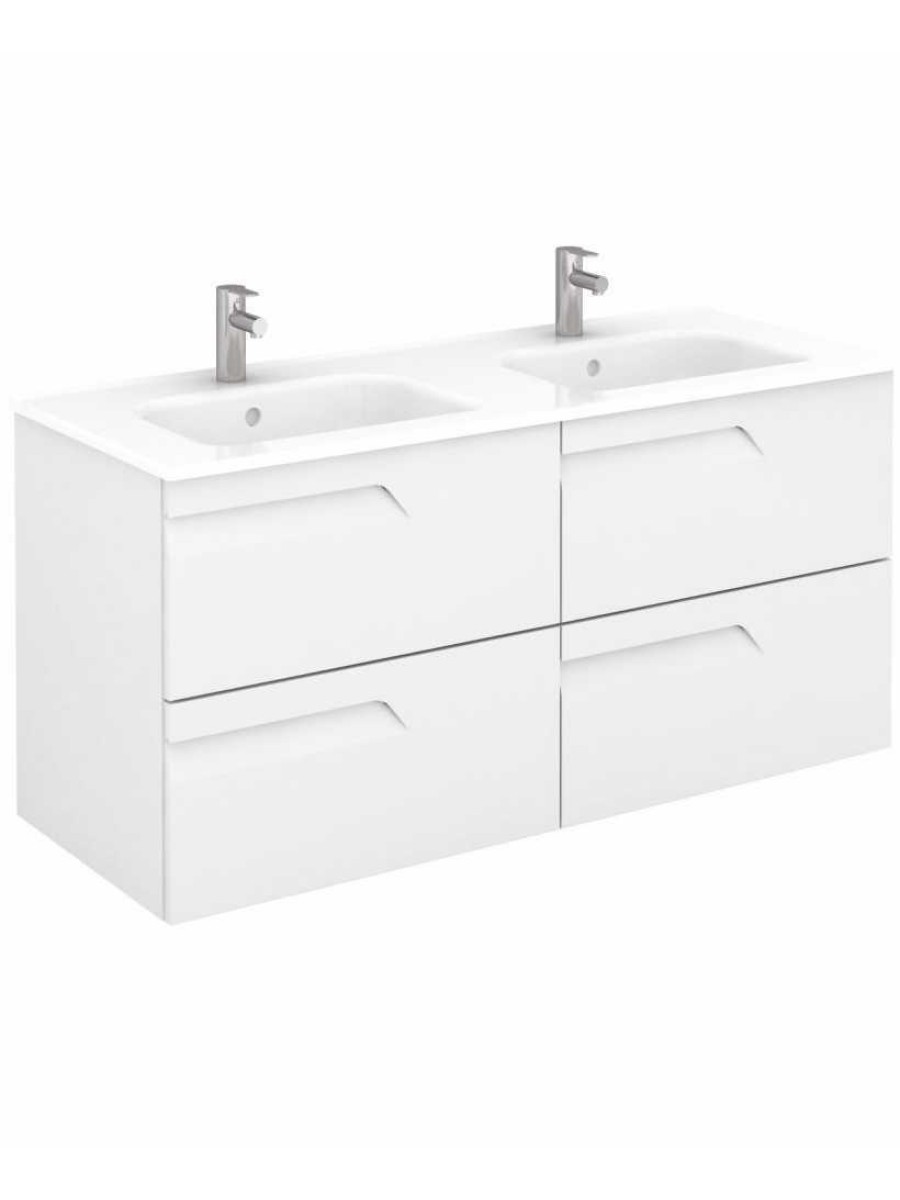 BRAVA 120 white vanity unit & slim basin