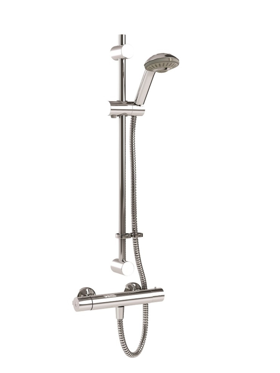 Coolflow Safe Touch Thermostatic T-Bar Shower Kit