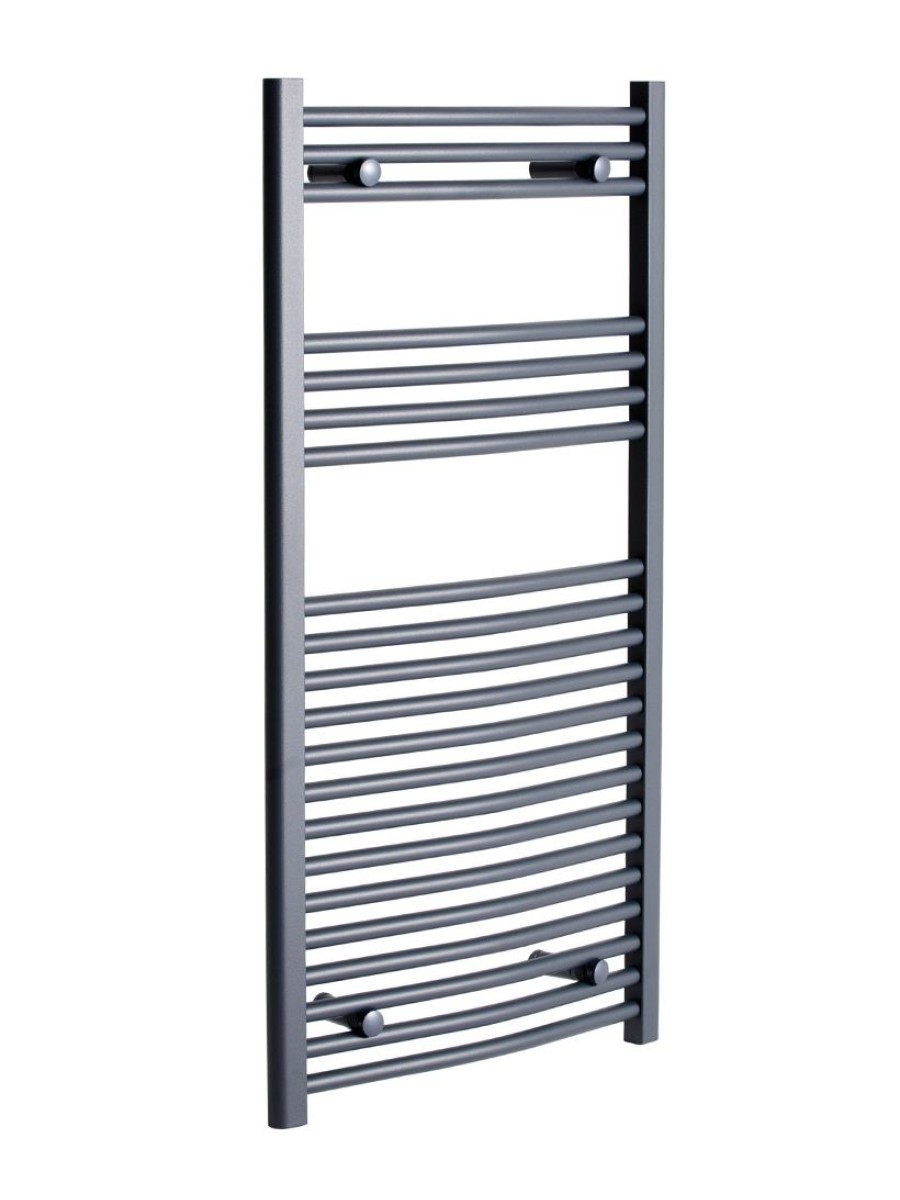 SONAS 1200 x 500 Curved Towel Rail - Anthracite