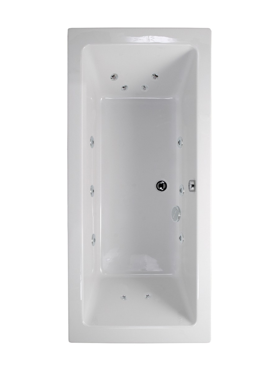 PACIFIC Double Ended 1800x800mm 12 Jet Bath