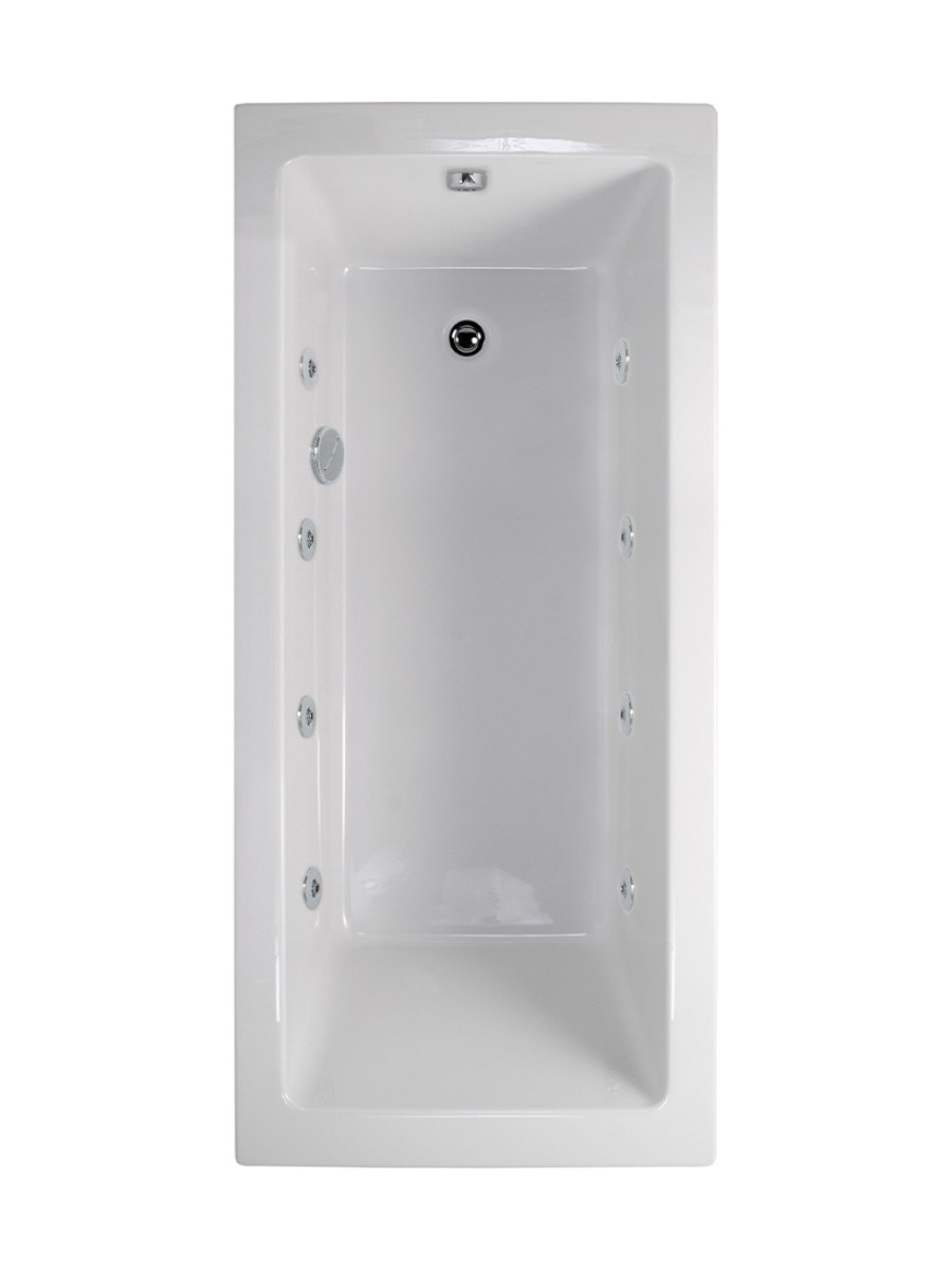 PACIFIC Single Ended 1600x700mm 8 Jet Bath