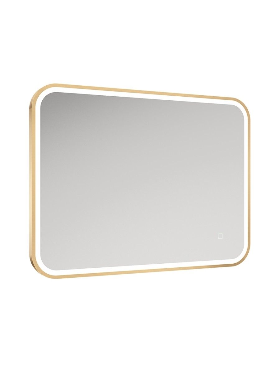 ASTRID Beam Gold Illuminated Metal Frame Rectangle 600x800mm Mirror