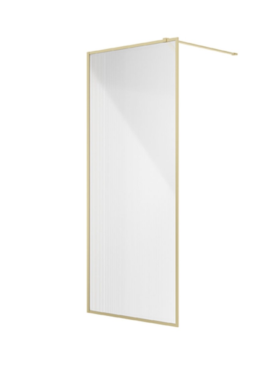 MIRAGE 1000mm Brushed Gold Frame with Fluted Glass