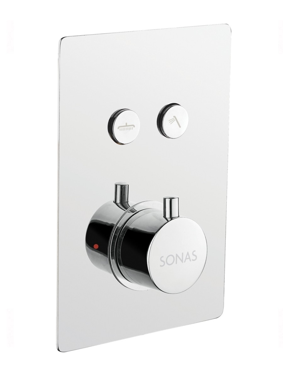Push Thermostatic Concealed Valve Square Plate