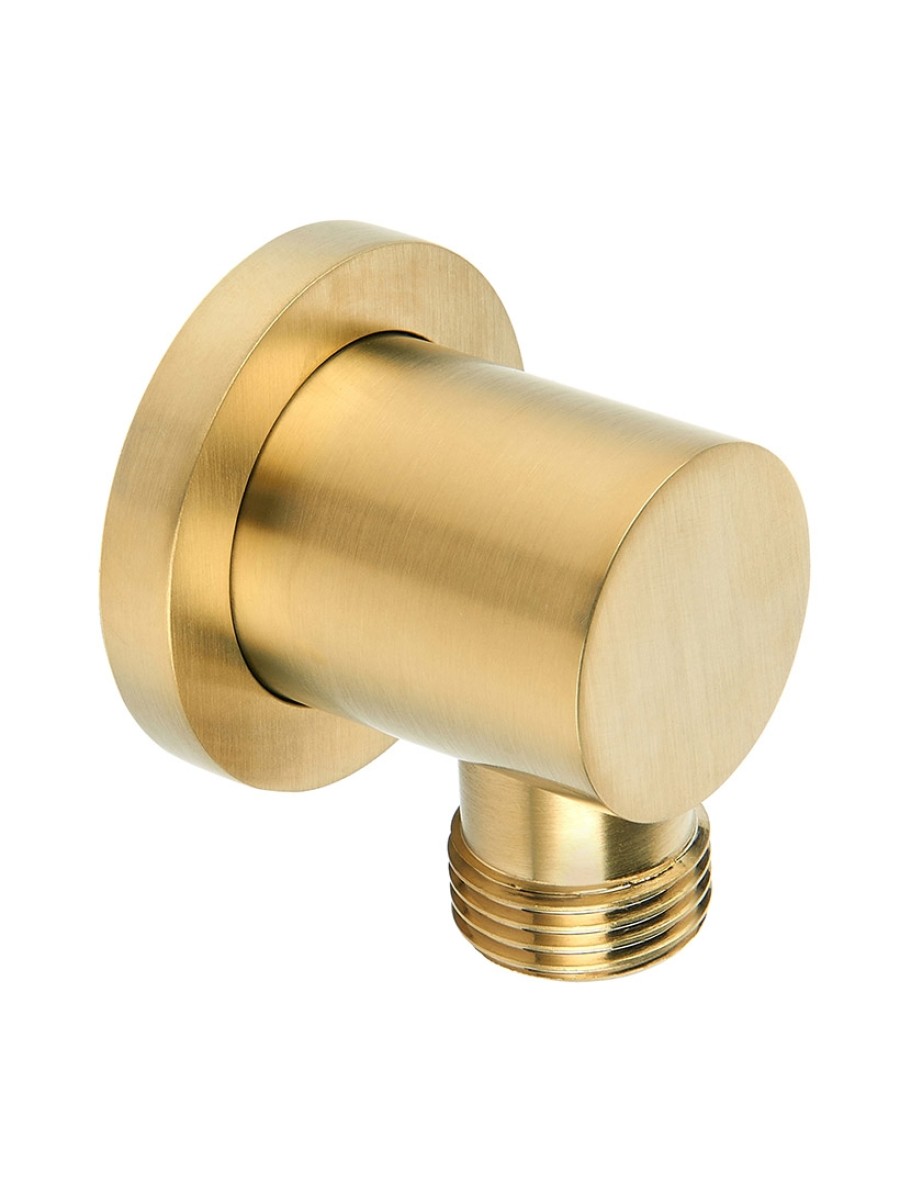 SYNC Round Wall Elbow Brushed Gold