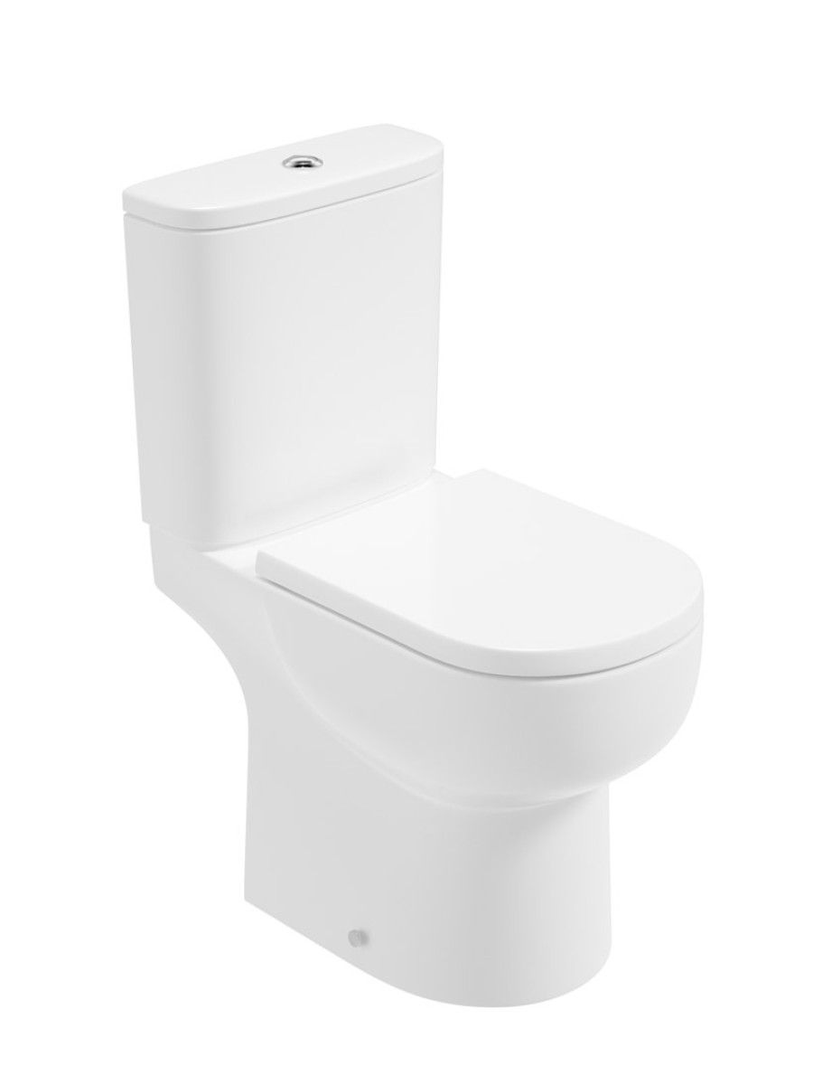 VIA Open Back Close Coupled Comfort Height WC with Delta Soft Close Seat