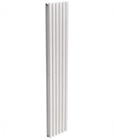 AMURA Elliptical Tube Vertical Designer Radiator 1800 x 360 Double Panel White