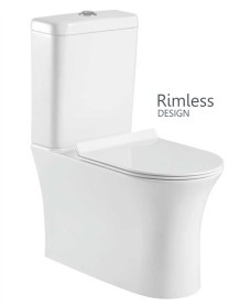 Amanda Rimless Comfort Height Fully Shrouded WC - Slim Soft Close Seat