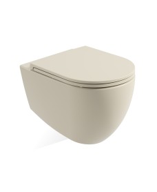 Avanti Wall Hung Rimless WC & Seat - Ivory