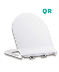 Delta D Shaped Slim Toilet Seat with Soft Close Quick Release 