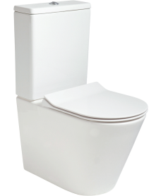 Reflections Fully Shrouded RIMLESS Toilet and Slim Soft Close Seat
