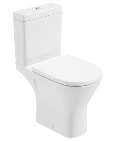 Scala Close Coupled Open Back WC Comfort Height & Soft Close Seat
