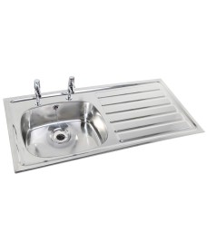 Ibiza HTM64 Inset Hospital Sink Deep Bowl 1028x500mm Right hand Drainer  