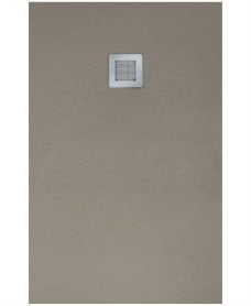 SLATE 1000 x 800 Shower Tray Taupe - with FREE shower waste