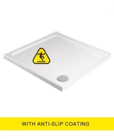 Kristal Low Profile 760 Square 4 Upstand  Shower Tray -Anti Slip with FREE shower waste