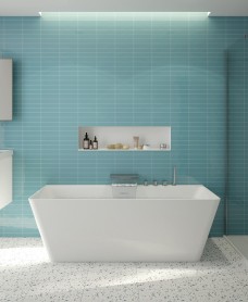 Ontario Freestanding Bath including waste and overflow 1700x750mm
