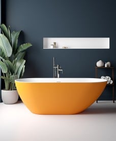 ABYSS Floor Standing Bath 1700X750X580 with custom colour