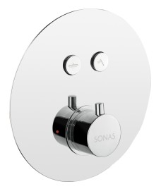 Push Thermostatic Concealed Valve Round Plate