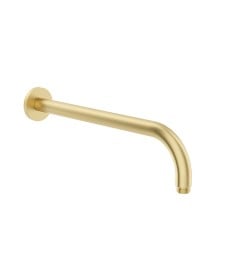 Sync Round Wall Shower Arm 345mm Brushed Gold